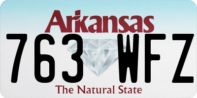 AR license plate 763WFZ