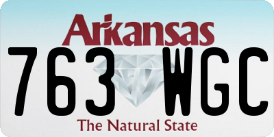 AR license plate 763WGC