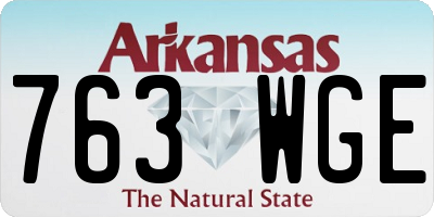 AR license plate 763WGE