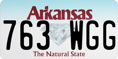 AR license plate 763WGG