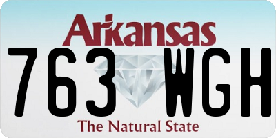AR license plate 763WGH
