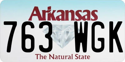 AR license plate 763WGK