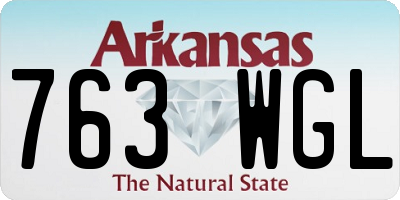 AR license plate 763WGL