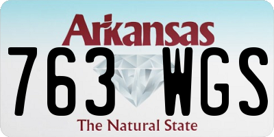 AR license plate 763WGS