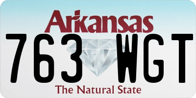 AR license plate 763WGT
