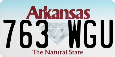 AR license plate 763WGU