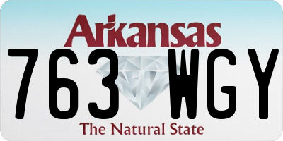 AR license plate 763WGY