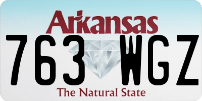 AR license plate 763WGZ