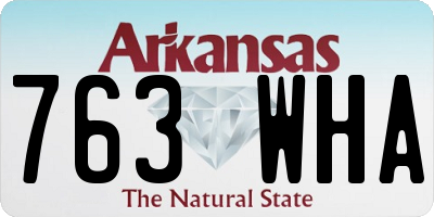 AR license plate 763WHA