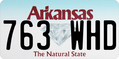 AR license plate 763WHD