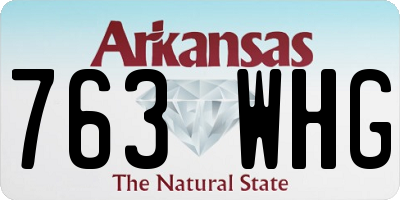 AR license plate 763WHG