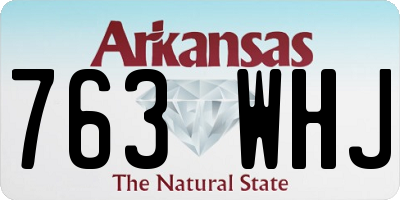 AR license plate 763WHJ