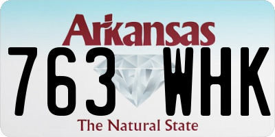 AR license plate 763WHK