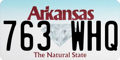 AR license plate 763WHQ