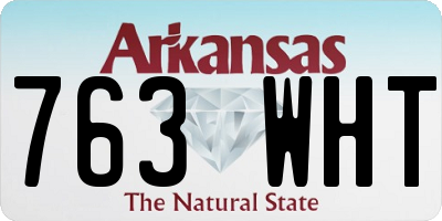 AR license plate 763WHT