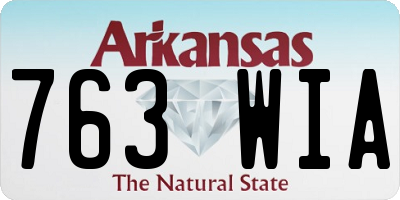 AR license plate 763WIA