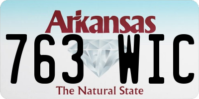 AR license plate 763WIC