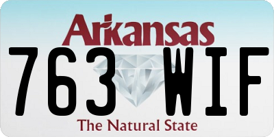 AR license plate 763WIF