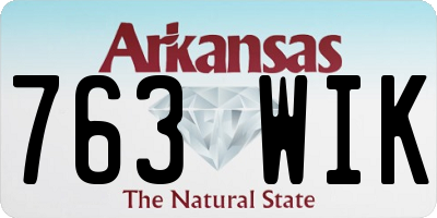 AR license plate 763WIK