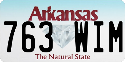 AR license plate 763WIM