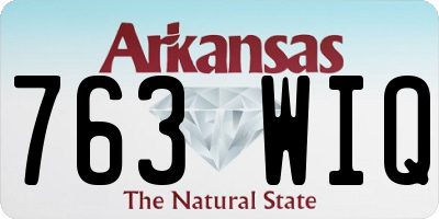 AR license plate 763WIQ