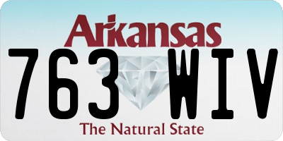 AR license plate 763WIV
