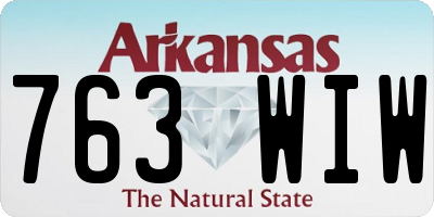 AR license plate 763WIW