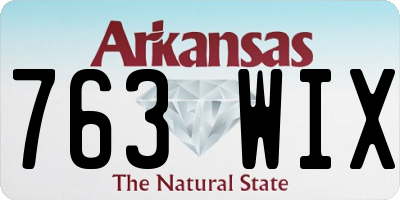 AR license plate 763WIX