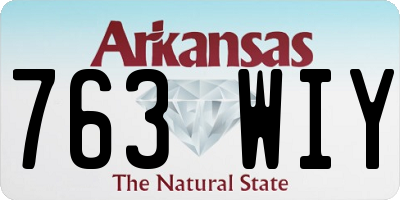 AR license plate 763WIY