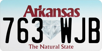 AR license plate 763WJB