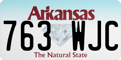 AR license plate 763WJC