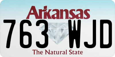 AR license plate 763WJD