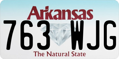 AR license plate 763WJG