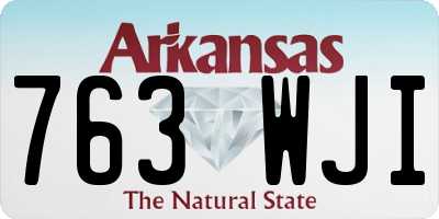 AR license plate 763WJI
