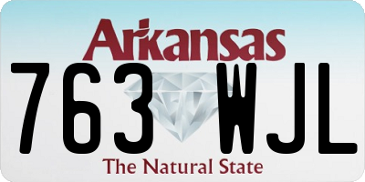 AR license plate 763WJL