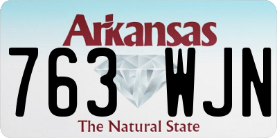 AR license plate 763WJN
