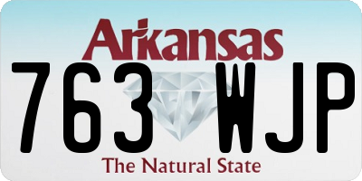 AR license plate 763WJP