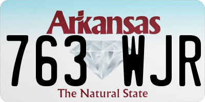 AR license plate 763WJR