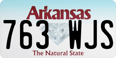 AR license plate 763WJS