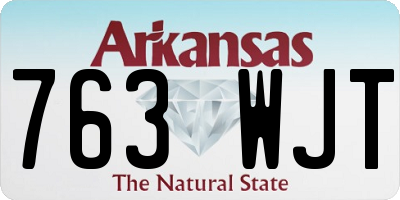 AR license plate 763WJT