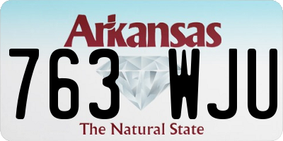 AR license plate 763WJU