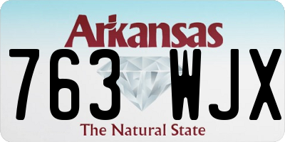 AR license plate 763WJX