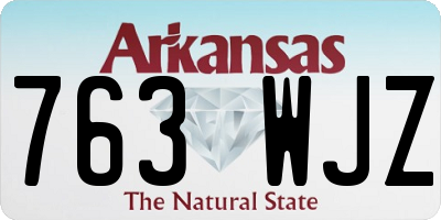 AR license plate 763WJZ