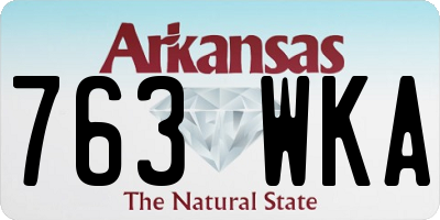 AR license plate 763WKA