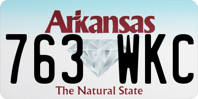 AR license plate 763WKC