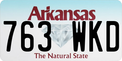 AR license plate 763WKD