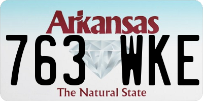 AR license plate 763WKE