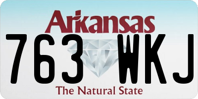 AR license plate 763WKJ