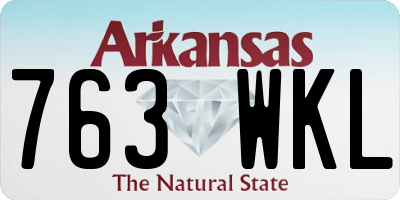 AR license plate 763WKL