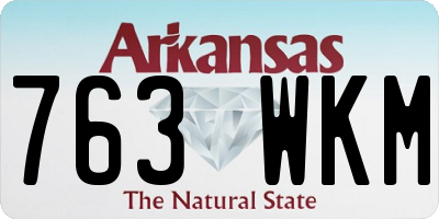 AR license plate 763WKM